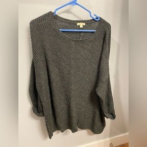 Gray pullover sweater